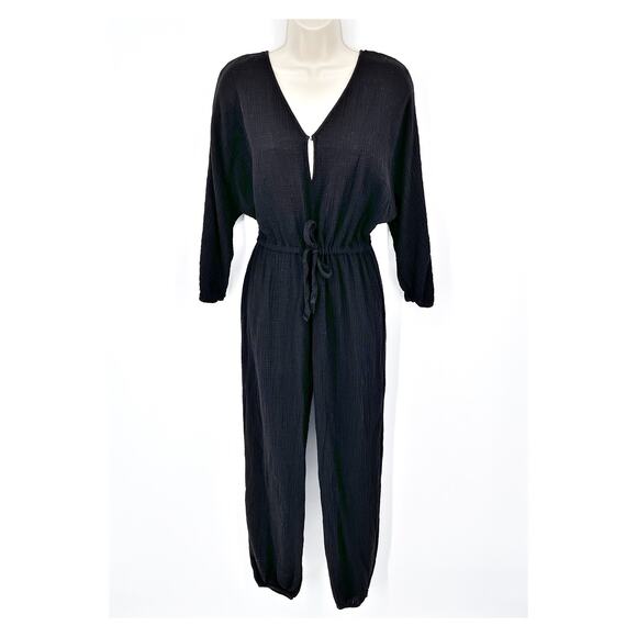 Enza Costa Women´s Cotton Long Sleeves Gauze Jumpsuit...